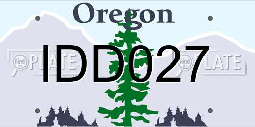 IDD027 Oregon License Plate
