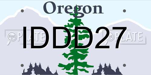 IDDD27 Oregon License Plate