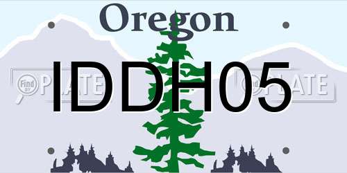 IDDH05 Oregon License Plate