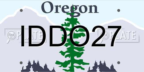 IDDO27 Oregon License Plate