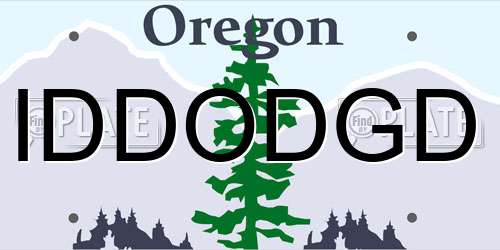 IDDODGD Oregon License Plate