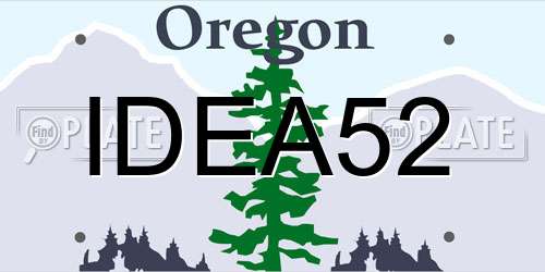 IDEA52 Oregon License Plate