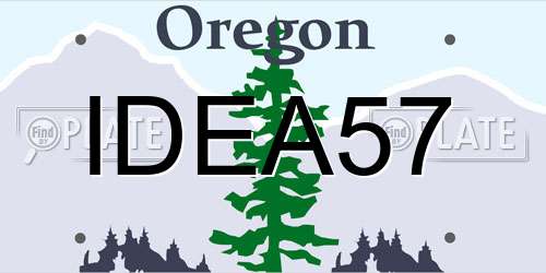 IDEA57 Oregon License Plate