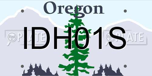 IDH01S Oregon License Plate