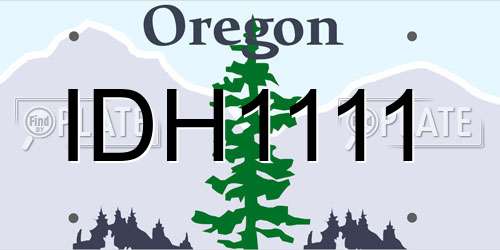 IDH1111 Oregon License Plate