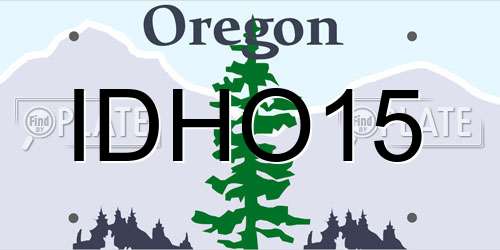 IDHO15 Oregon License Plate