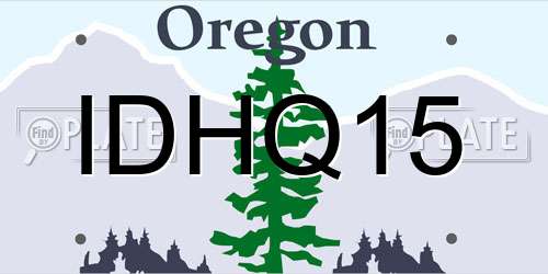 IDHQ15 Oregon License Plate