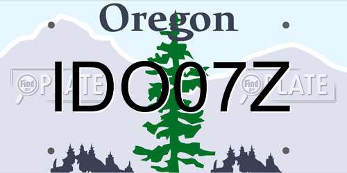 IDO07Z Oregon License Plate