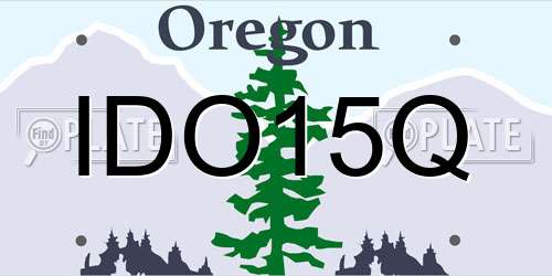 IDO15Q Oregon License Plate
