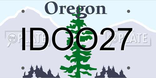 IDOO27 Oregon License Plate