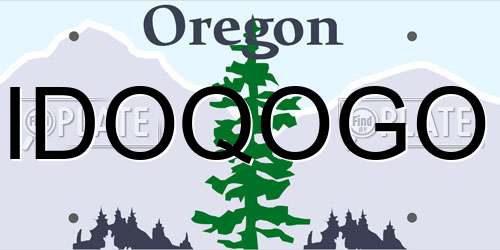 IDOQOGO Oregon License Plate
