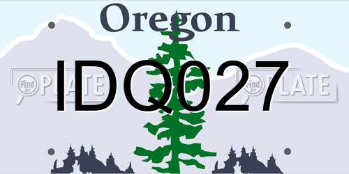 IDQ027 Oregon License Plate