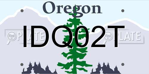 IDQ02T Oregon License Plate