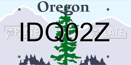 IDQ02Z Oregon License Plate