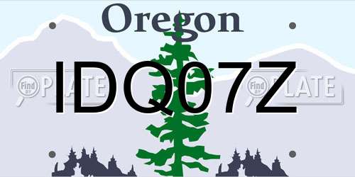 IDQ07Z Oregon License Plate