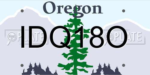 IDQ18O Oregon License Plate