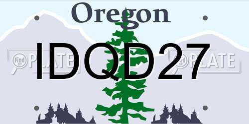 IDQD27 Oregon License Plate