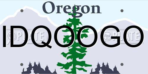 IDQOOGO Oregon License Plate