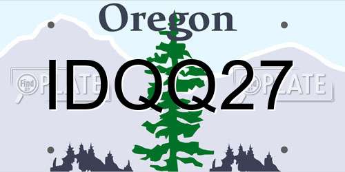 IDQQ27 Oregon License Plate