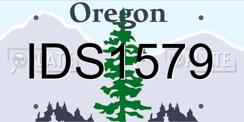IDS1579 Oregon License Plate