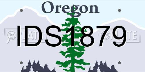 IDS1879 Oregon License Plate
