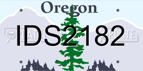 IDS2182 Oregon License Plate