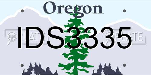 IDS3335 Oregon License Plate