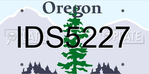 IDS5227 Oregon License Plate