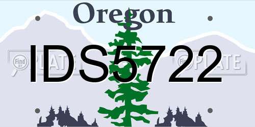 IDS5722 Oregon License Plate
