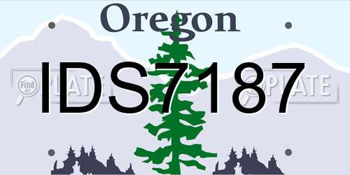 IDS7187 Oregon License Plate