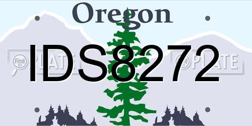 IDS8272 Oregon License Plate