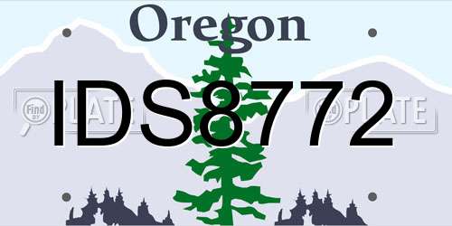 IDS8772 Oregon License Plate