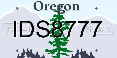 IDS8777 Oregon License Plate