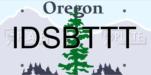 IDSBTTT Oregon License Plate