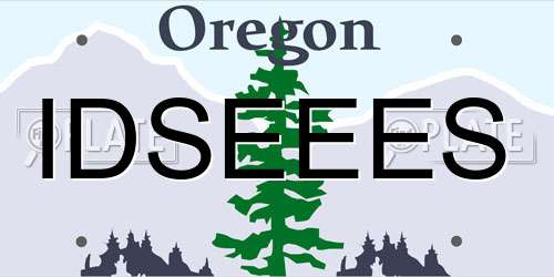 IDSEEES Oregon License Plate