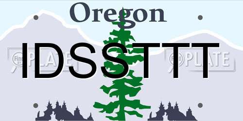 IDSSTTT Oregon License Plate