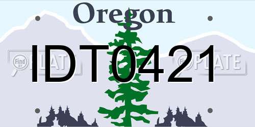 IDT0421 Oregon License Plate