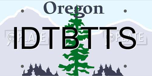 IDTBTTS Oregon License Plate