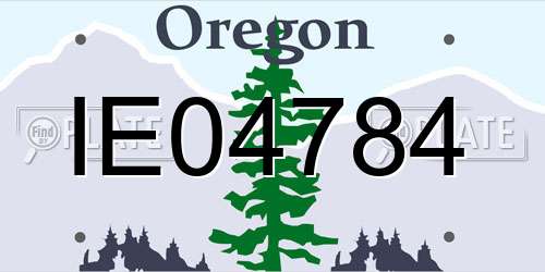 IE04784 Oregon License Plate