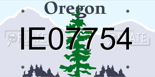 IE07754 Oregon License Plate