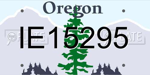 IE15295 Oregon License Plate