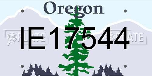 IE17544 Oregon License Plate