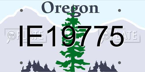 IE19775 Oregon License Plate