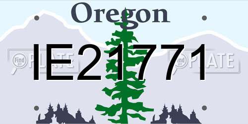 IE21771 Oregon License Plate