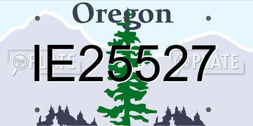 IE25527 Oregon License Plate