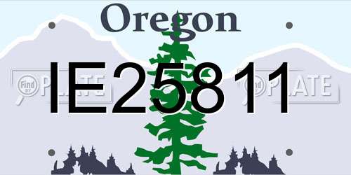 IE25811 Oregon License Plate
