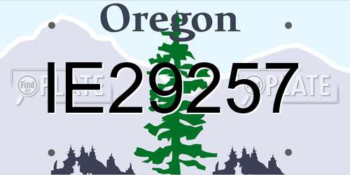 IE29257 Oregon License Plate