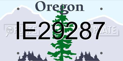 IE29287 Oregon License Plate