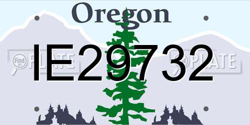 IE29732 Oregon License Plate
