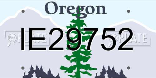 IE29752 Oregon License Plate